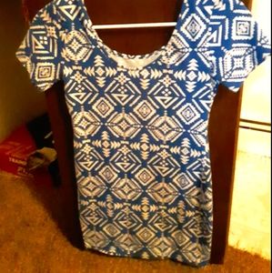 Mini blue and white dress small_mwdium